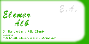 elemer alb business card