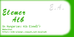 elemer alb business card